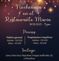 la Nochevieja en el Restaurante María