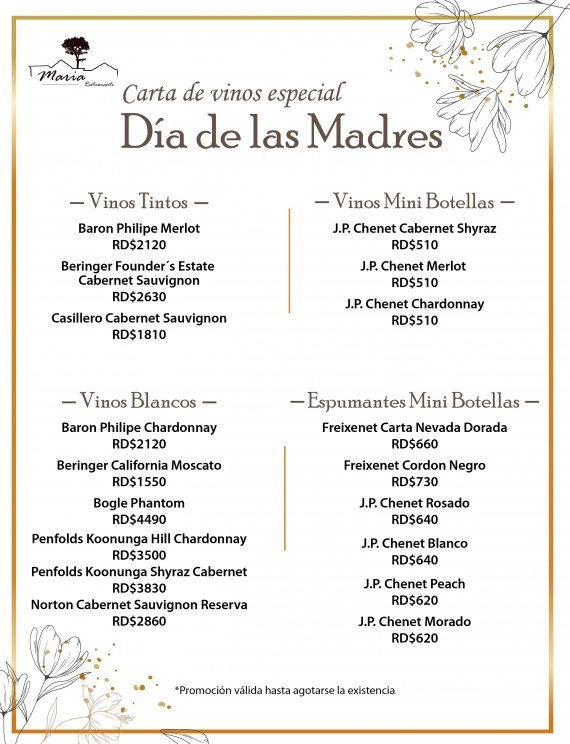 Día de las Madres en el Restaurante María.
